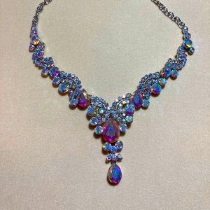 Pretty Glistening Iridescent Necklace